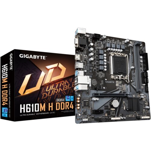 Gigabyte MB [H610M H DDR4 G10]LGA1700; 2xDDR4 up to 64GB1xM.2; HDMI,VGA; 2xPS2; 6xUSB Cijene