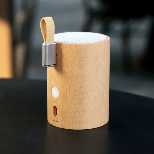 Gingko Zvočnik Bluetooth iz bukovega lesa Drum