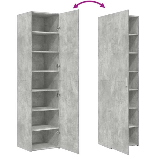  Visoka komoda siva betona 45x42,5x185 cm od konstruiranog drva Slike