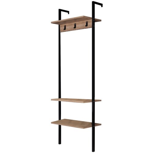 Kalune Design Crna garnitura za hodnik od recikliranog drva Nina - Slike