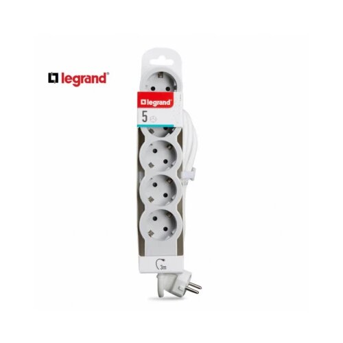 Legrand 694563 produžni blok 5X2P+E 3M (bela/s.siva) Slike
