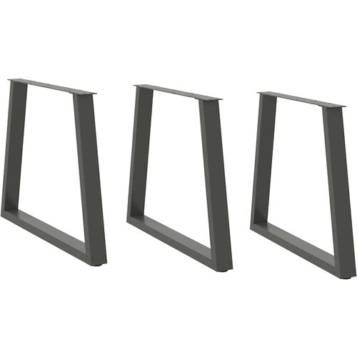 VidaXL noge jedilne mize v-oblika 3 kosi antracit 80x(72-73,3)cm jeklo Slike