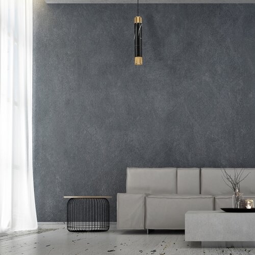  Luster na sajli MARBLE 1xGU10/8W/230V crna/zlatna Slike