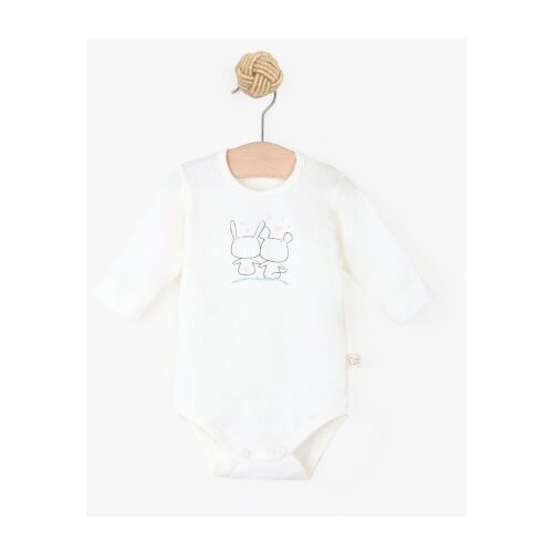 Just kiddin baby bodi z dolgimi rokavi tiny garden white Cene