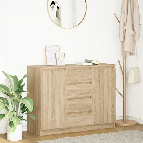 vidaXL Komoda s ladicama hrasta sonome 100,5x35x76cm konstruirano drvo Cijene