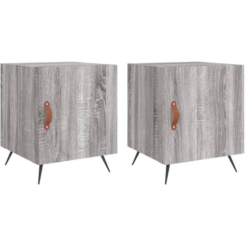 Maison Chic Dvo delni komplet Nočne omarice - Nočne mize siva sonoma 40x40x50 cm inženirski les, (21689557) Cene