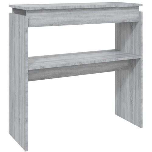 Maison Chic konzolna miza - miza ob steni siva sonoma 80x30x80 cm konstruiran les, (21786157) Slike