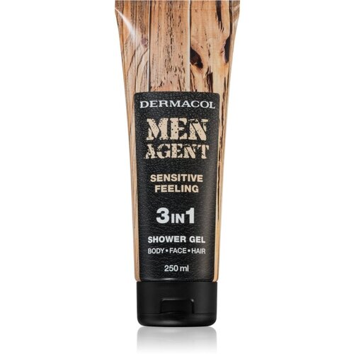 Dermacol Men Agent Sensitive Feeling 3in1 gel za tu&amp;scaron;iranje 3u1 250 ml za mu&amp;scaron;karce Slike
