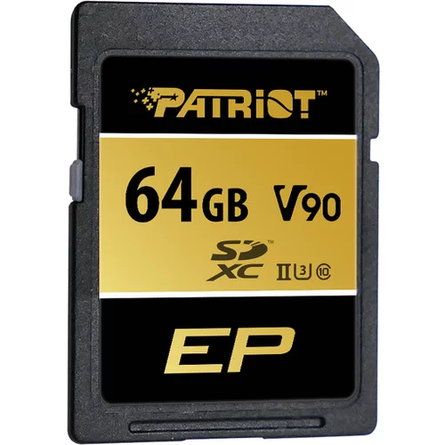 Patriot SD kartica 64GB SDXC UHS-II Class10, 300/260 MB/s PEF64GEP92SDX