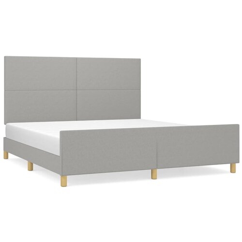  Okvir za krevet bez madraca svjetlosivi 160 x 200 cm od tkanine Slike