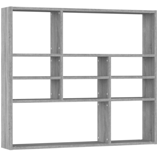 Maison Chic Stenska polica - Viseča Polica siva sonoma 90x16x78 cm inženirski les, (21793503) Slike