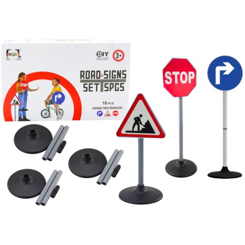  Edukativni set velikih prometnih znakova 76 cm, 3 komada Cene