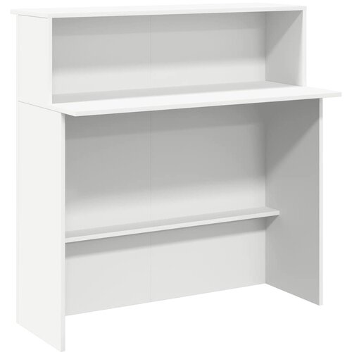 Maison Chic Sprejemna miza - Računalni&amp;scaron;ka miza - pisarni&amp;scaron;ka miza bela 100x50x103,5 cm inženirski les, (21785452) Slike