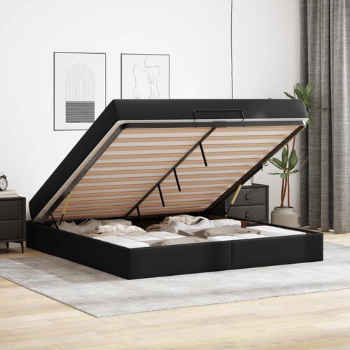  Okvir kreveta s madracem Ostalo 2 kom. Crna PVC 180 x 200 cm Slike