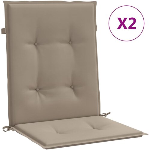 VidaXL Jastuci za vrtne stolice 2 kom smeđesivi 100x50x3 cm od tkanine Slike