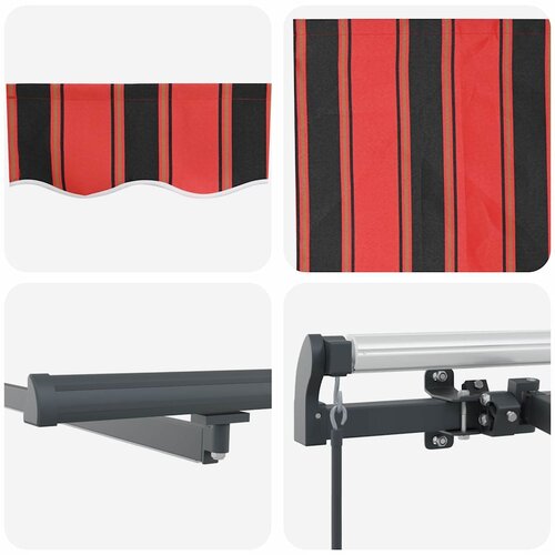  Skrovita tenda narančasta i smeđa 400 &amp;times;350 cm tkanina Slike