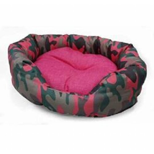 Croci Ovalna lezaljka Camo roze 60x50cm Slike
