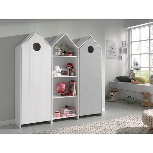 Vipack bijela/svijetlo siva otvorena dječja garderoba 173x171,5 cm casami Slike