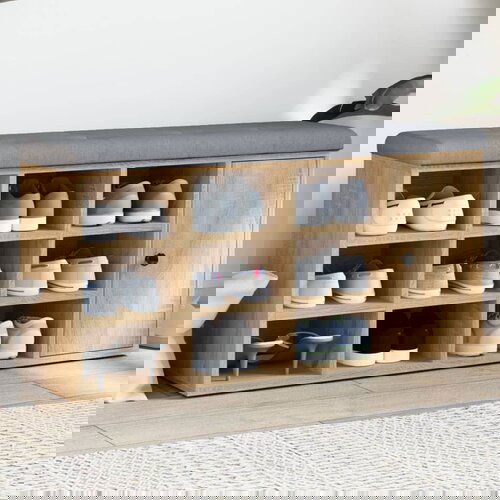  The Living Store Klop za čevlje sonoma hrast 102x32x50 cm inženirski les - Klop Za Čevlje, (21444054) Slike