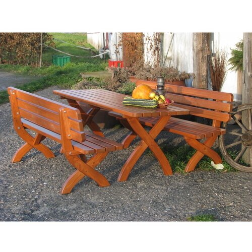 Rojaplast Vrtna jedilna miza iz borovega lesa 160x70 cm Strong - Rojaplast Slike