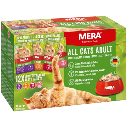 Mera Cats Mešano pakiranje Adult 12 x 85 g - Varčno pakiranje: 24 x 85 g
