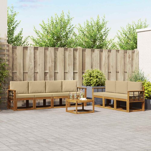  Set vanjskih sofa 8 kom. Prirodna i bež Cijene