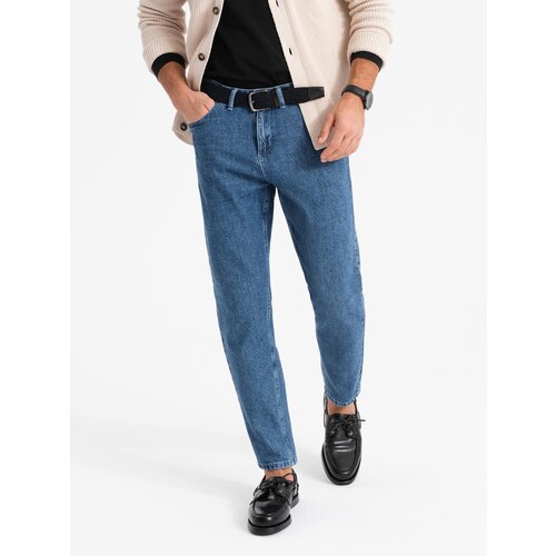 Ombre Marbled men&amp;#039;s denim pants CARROT FIT - dark blue Slike