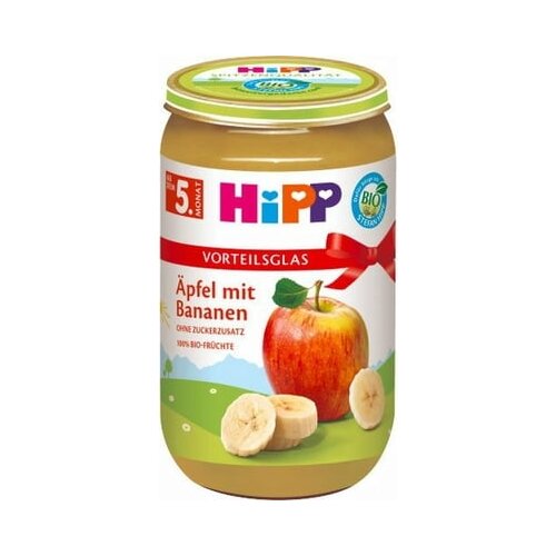 Hipp Bio sadna kaša za dojenčke v kozarcu - Jabolka z bananami Cene