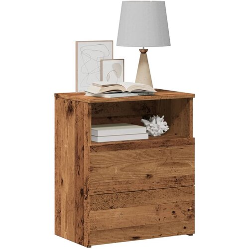 VidaXL Nočne omarice 2 kosa starinski les 50x32x60 cm inženirski les Slike