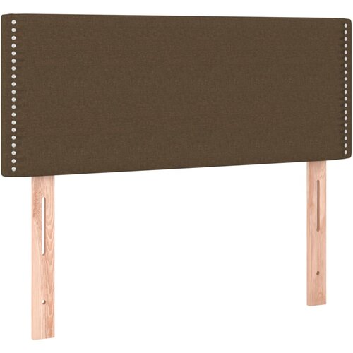 VidaXL Posteljno vzglavje temno rjavo 100x5x78/88 cm blago, (20739710) Slike