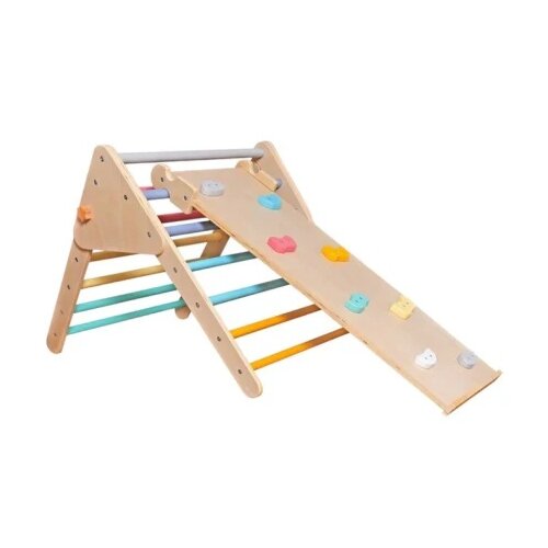 Kinder_Home pikler trougao 2 u 1 drvena penjalica i tobogan ( V01F021 ) Cene