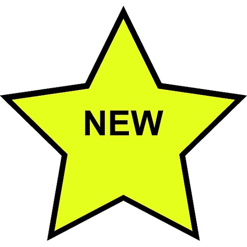 SMIT VISUAL Magnetni simbol NEW STAR, ŠxV 63 x 60 mm, DE 20 kosov, rumene / črne barve Cene