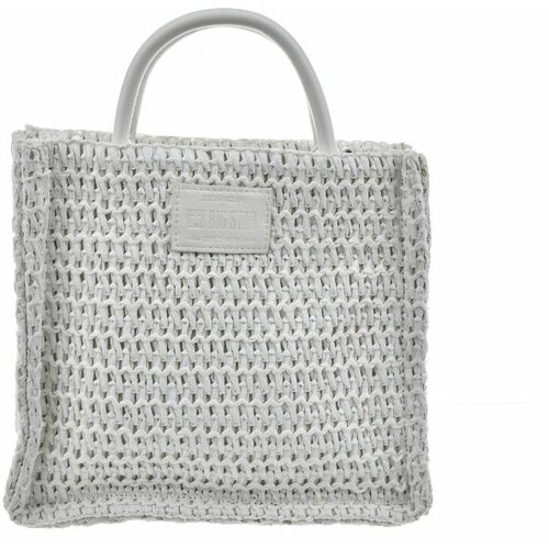 Big Star Woven Handbag White Cene