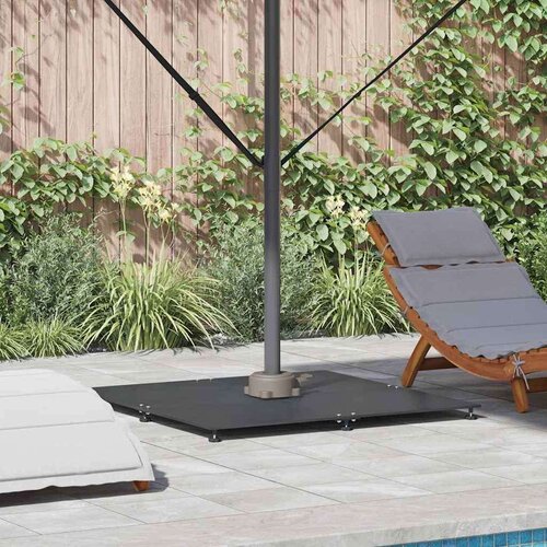 vidaXL Baza za suncobran Tamno siva 100 x 100 x 4 cm Čelik Cijene