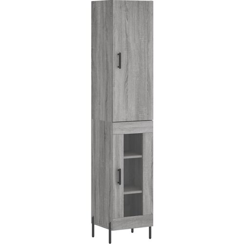 Maison Chic Visoka omara - Komoda - Predalnik siva sonoma 34,5x34x180 cm inženirski les, (21719655) Cene