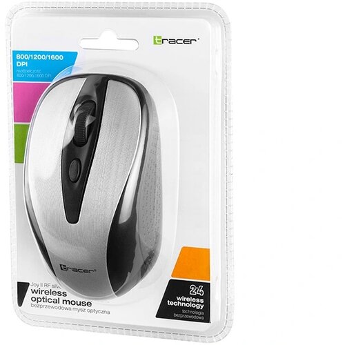 Tracer Bežični optički mi&amp;scaron; 1600dpi RF Nano USB srebrni Joy II Slike