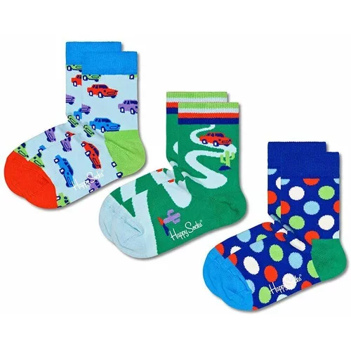 Happy Socks Otroške nogavice Kids Car 3-pack