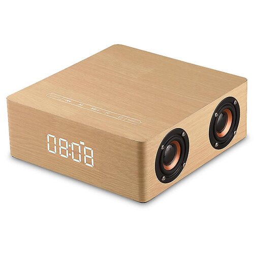 Generic Q5C ura različica lesen bluetooth zvočnik domači mobilni telefon namizni računalnik budilka avdio dvojni zvočnik led prikaz časa, (21124776) Cene