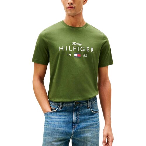 Tommy Hilfiger Majice s kratkimi rokavi MW0MW41455 Zelena Cene