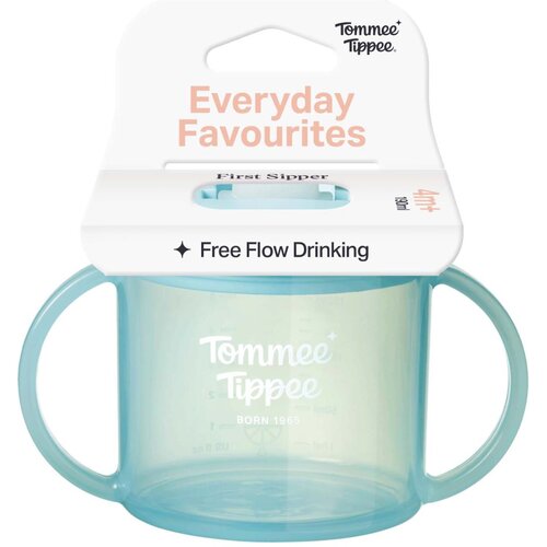 Tommee_Tippee lonček z ustnikom in ročaji, First Cup, 4m+, 190ml sort Cene