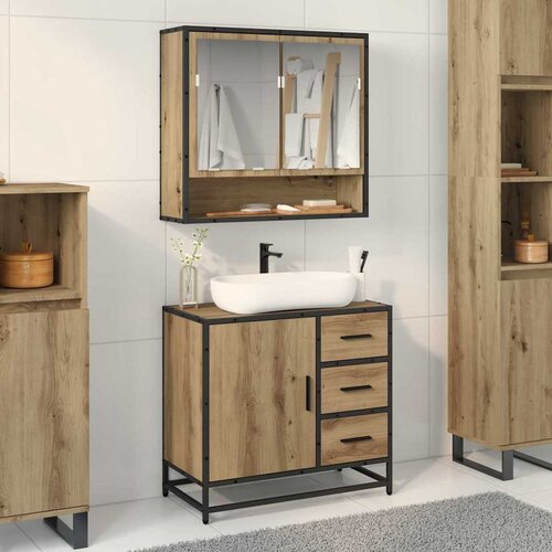 vidaXL Set namještaja za kupaonicu 2 pcs hrast artisan 65 x 33 x 60 cm Cijene