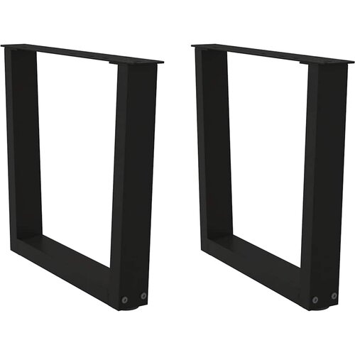 VidaXL noge jedilne mize v-oblika 2 kosa črna 60x(42-43,3) cm jeklo Slike