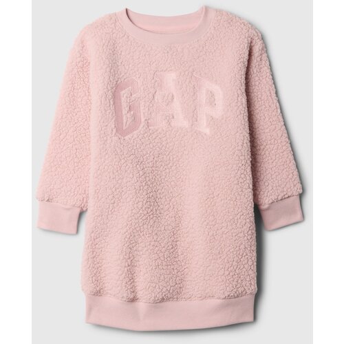 GAP Baby sherpa sweatshirt dress with logo - Girls Cene