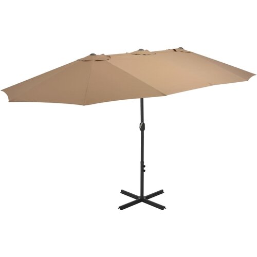  Zunanji senčnik z aluminijastim drogom 460x270 cm taupe Cene