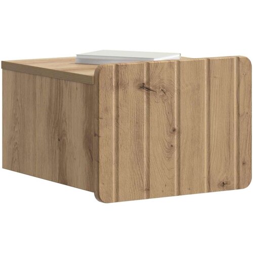  Noćni ormarić za montažu na zid s ladicama 2 pcs Hrast artisan Slike