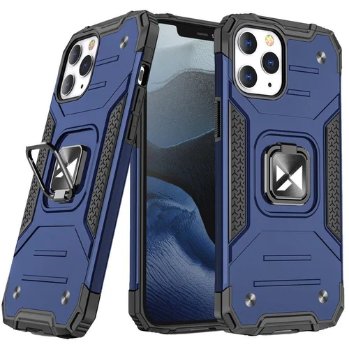 Wozinsky Armored etui ovitek + magnetno držalo iPhone 13 Pro Max Ring Armor blue, (21521702)