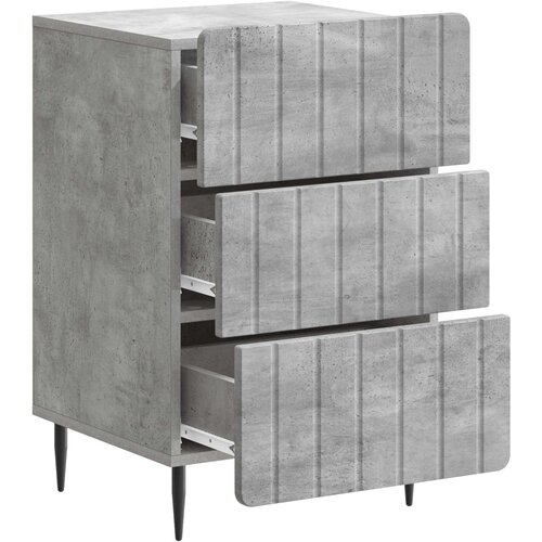  Noćni ormar Betonska siva 43x 41 x 68 cm Konstruirano drvo Slike