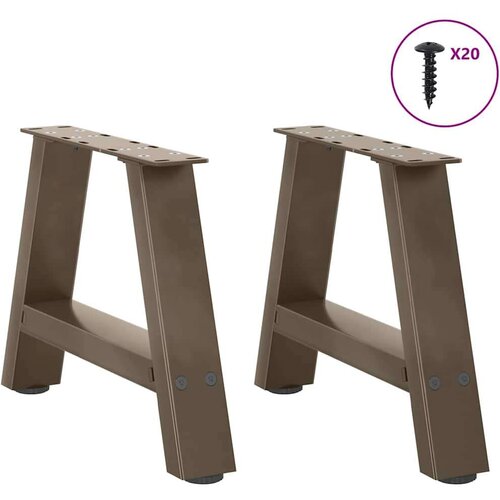  Noge za klub stolić A-oblika 2 kom 40 x (30-31) cm čelik - Prirodna 40 x (30-31) cm 1 Slike
