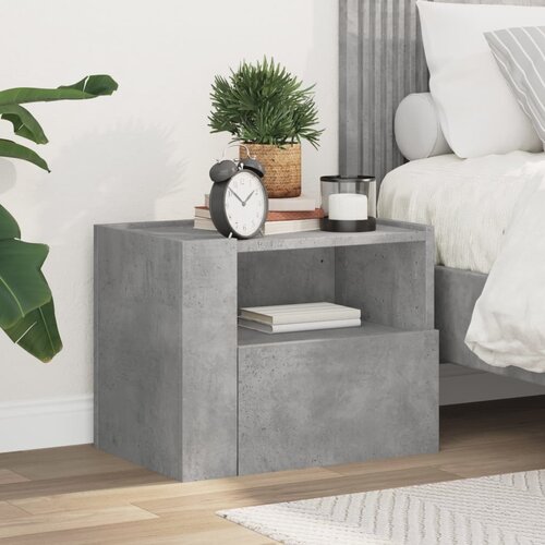 VidaXL Stenska nočna omarica betonsko siva 45x30x35 cm Slike