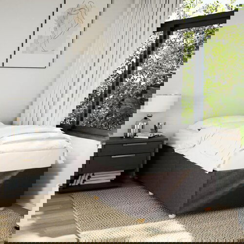 Furnova Posteljni okvir brez vzmetnice temno rjav 90x200 cm blago, (21940176) Cene